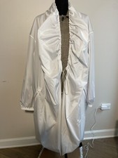 Y/project Overcoat White + Beige Houndstooth Nylon Unisex