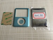 FRONT + BACK Housing Case Cover Plate Panel for iPod Nano 3 3rd Gen 8GB BLUE