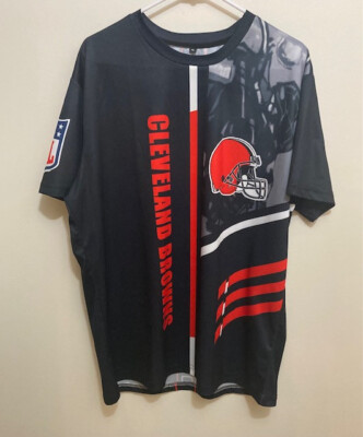 Cleveland Browns Training T Shirt Adult XL Black & Orange NFL Dawg Pound