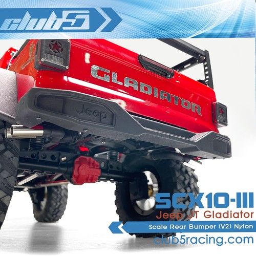 Scale Jeep Rear Bumper for Axial SCX10 III JT Gladiator ( V2 ) - Picture 6 of 9