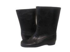 Vintage 100 WATERPROOF BLACK RUBBER SHERPA LINED BOOTS WOMEN SIZE 7 MADE IN USA