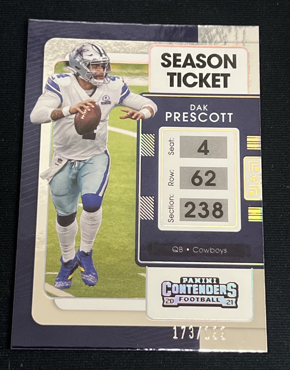 Dak Prescott 2021 Panini Contenders Season Ticket Parallel /199