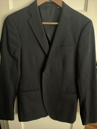 Uniqlo Blazer Men’s Slim Wool Blend Sports Coat Blazer Jacket Dark Navy Blue XS