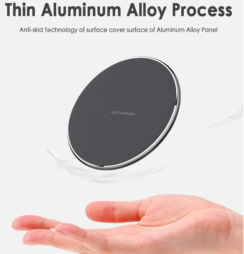 15W Wireless Fast Charger Charging Pad Dock for Samsung iPhone Android Phone US - Image 3 of 4