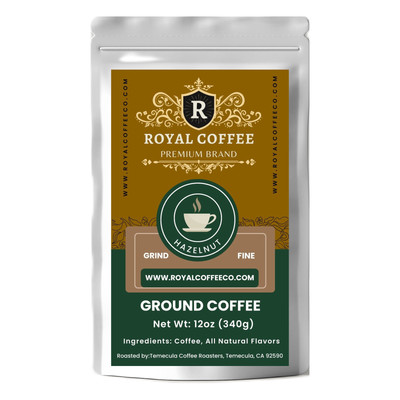 Royal Hazelnut Freshly Roasted Flavored Coffee, (Hazelnut) (Expresso)