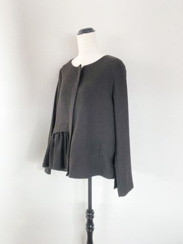 MORRISON wool blend lagenlook relaxed peplum jacket top / sz 2 / AU 10, 12 - Picture 3 of 8