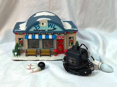 St. Nicholas Square Bowling Alley Illuminated Christmas Village