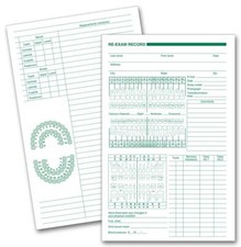 4058 Dental Prosthetic ReExam Records Primary and Permanent Arch 5 1/2 x 8 1/2"