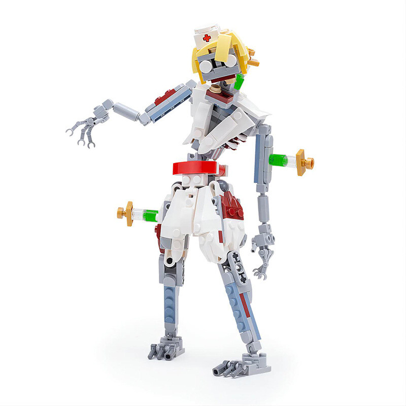 Figuras de acción de enfermera zombi 214 piezas bloques de construcción modelo de terror juguetes ladrillos