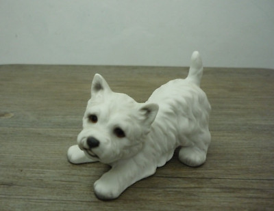 Harvey Knox HK D181C Westie White West Highland Terrier Welpe Hund Figur 4,5 Zoll