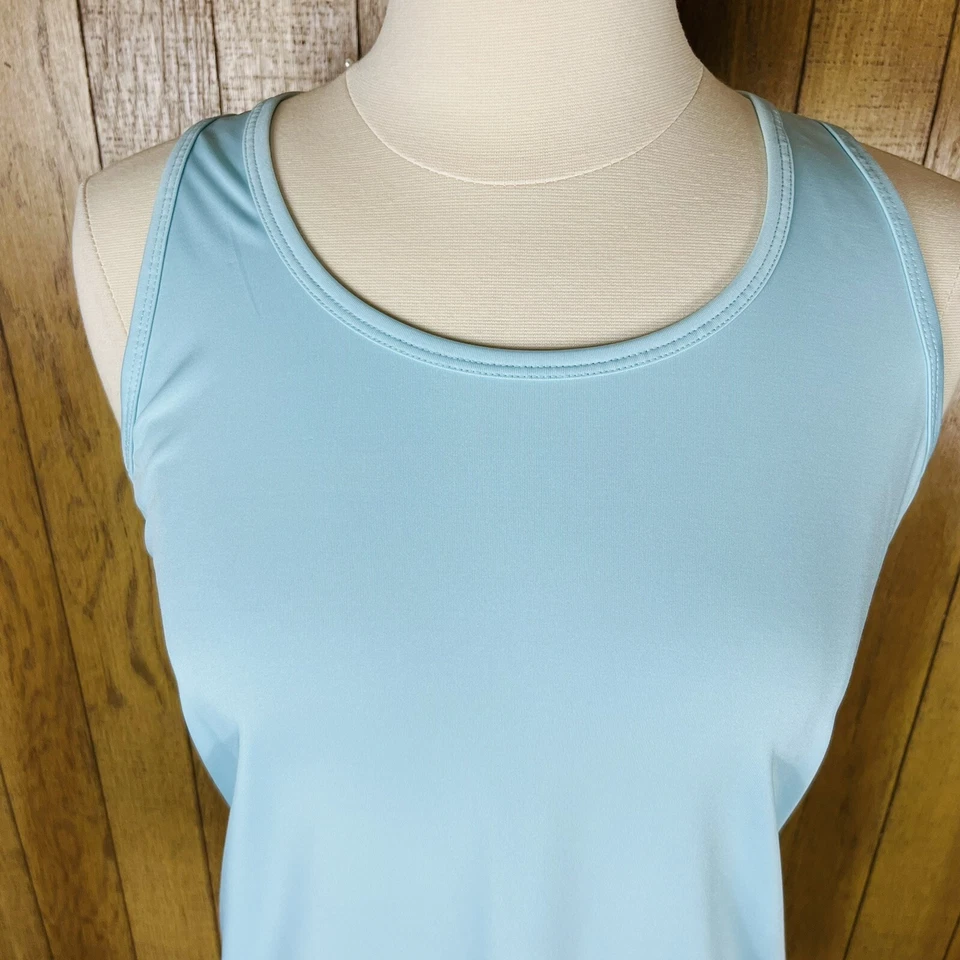 Camiseta sin mangas Gaiam (talla M) texturizada en la espalda azul ojo de cerradura corredor espalda yoga atlética Foto 2 de 4