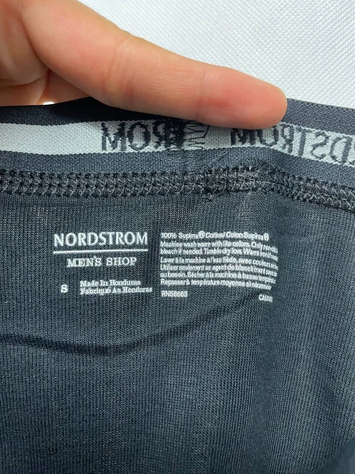 Calzoncillo boxer Nordstrom Trim Fit algodón elástico para hombre negro S Foto 3 de 4