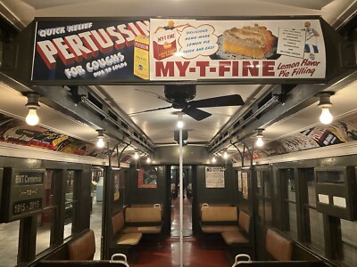 8x10 Print Of New York City Vintage Subway Car With Vintage Ad.