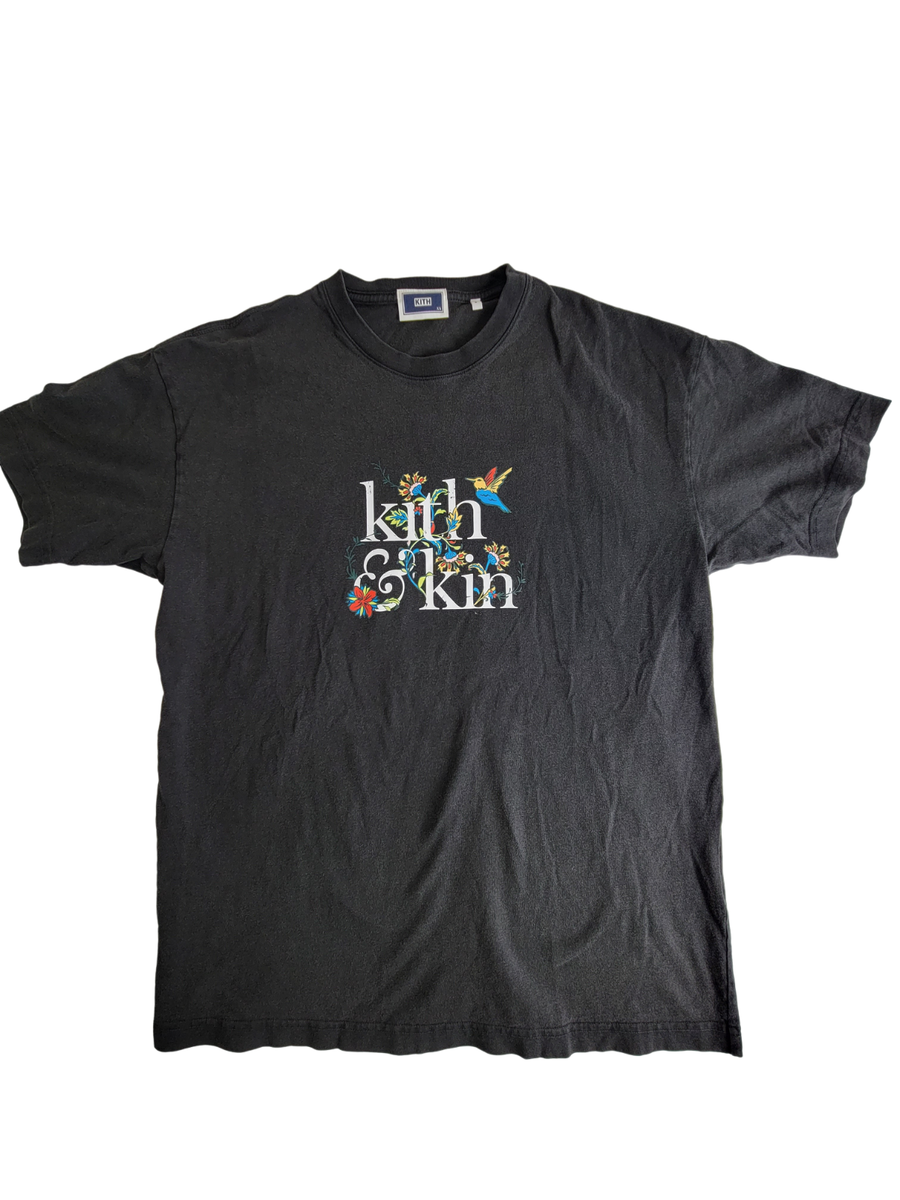 Kith Floral Black Logo T Shirt Size XS | eBay