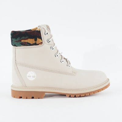 Timberland Heritage 6 Inch A2M83 graue wasserdichte Damen-Schnürstiefel aus Leder