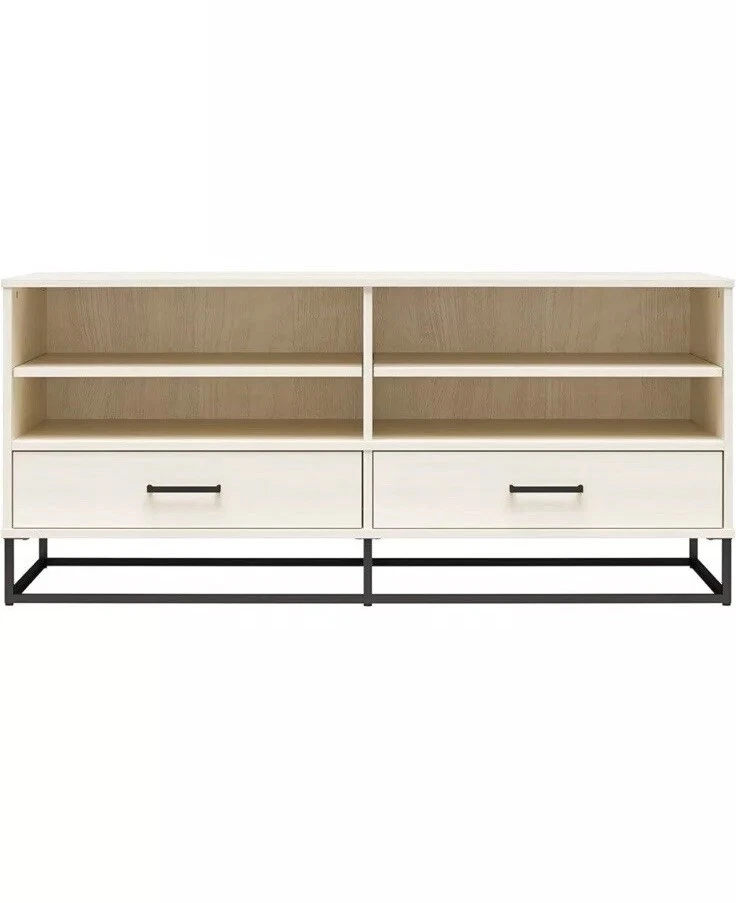 Novogratz Kelly TV Stand with Drawers for TVs up to 55", Ivory Oak | eBay