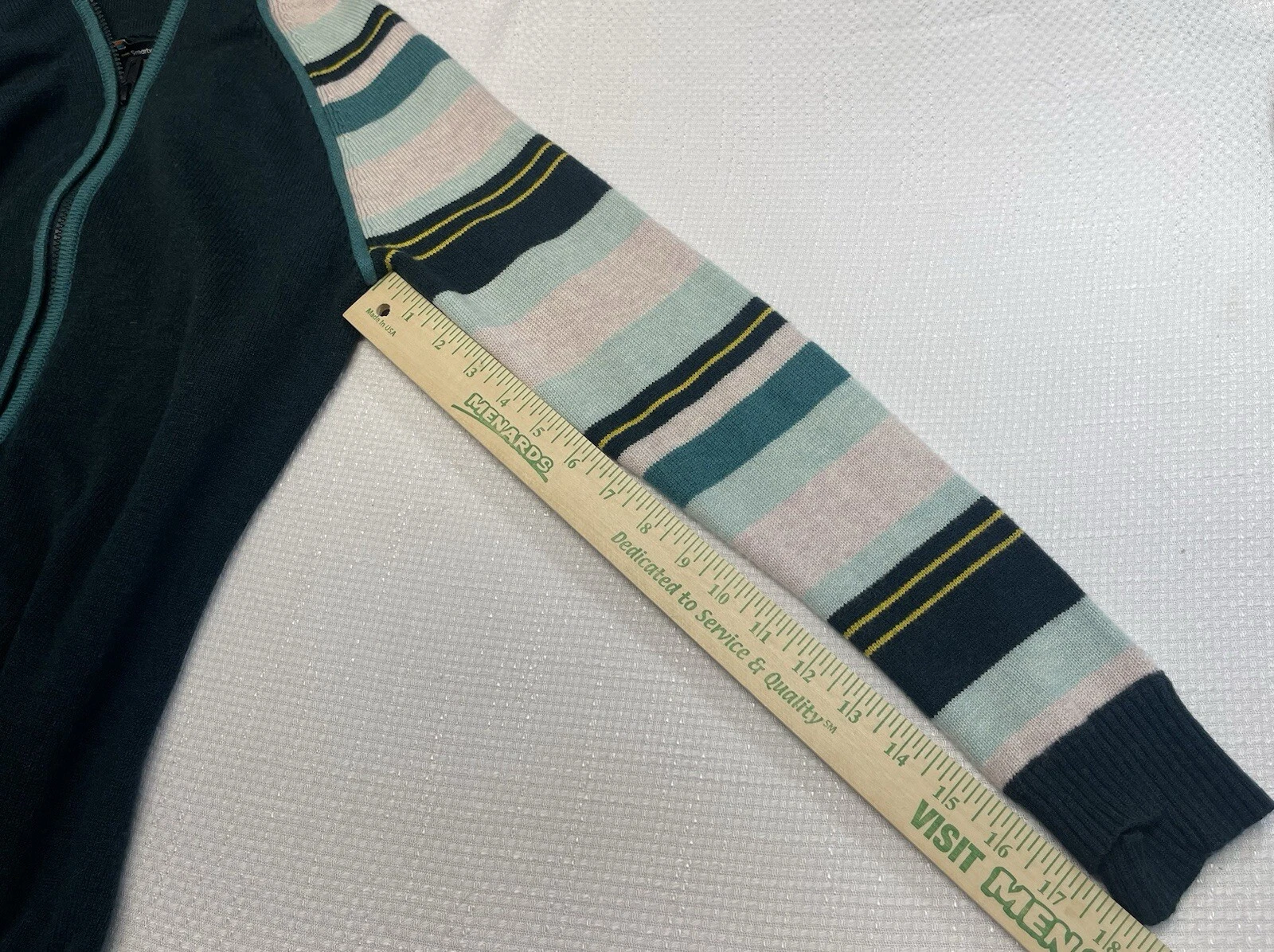 smartwool full zip long sleeve striped wool blend shirt