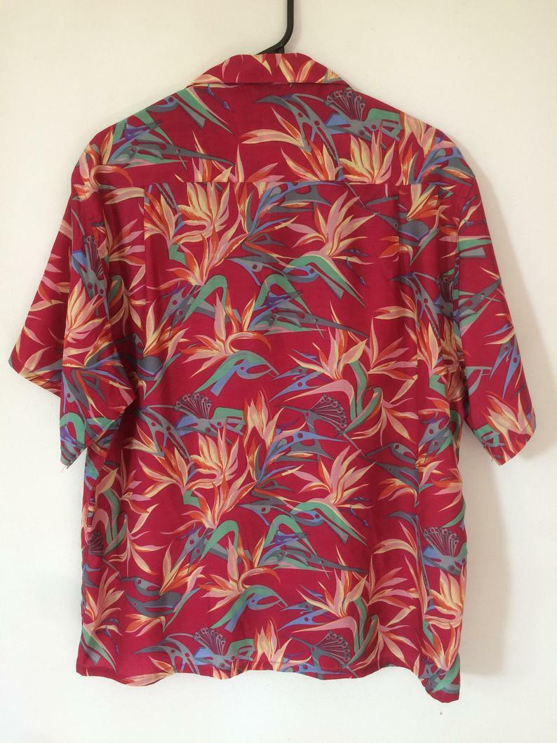 Vintage 1986 Patagonia Pataloha men's M rayon Birds of Vintage 1986 Patagonia Pataloha men's M rayon Birds of