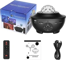 LED Galaxy Star Projector with Smart App Control for Ocean Sky Party Light