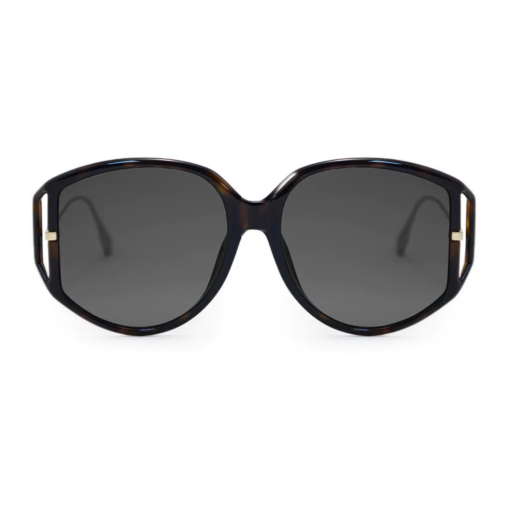 Dior — Christian Dior 8061I Brown Shell Butterfly Sunglasses Plastic Frame 54-17-145
