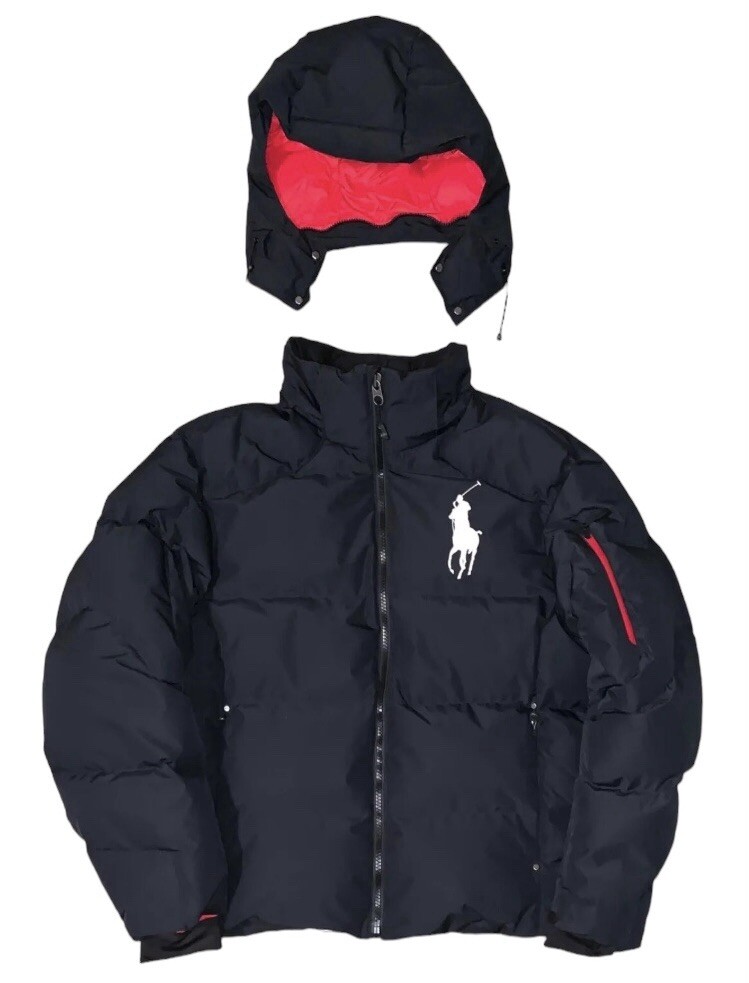 POLO Ralph Lauren Jacket Men 4XLT Big Tall Big Pony Hooded Down