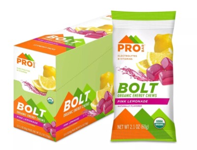 Probar BOLT - Organic Energy Chews Pink Lemonade 12 pack