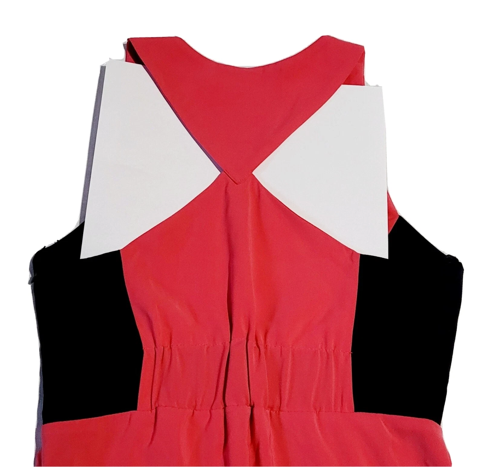 VETEMENTS Abito da donna rosa e nero Rachel Roy taglia 4 guaina vita elastica collo rotondo