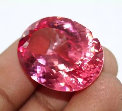 50.50 Ct Natural Padparadscha Sapphire CERTIFIED Oval Cut Ceylon Loose Gemstone