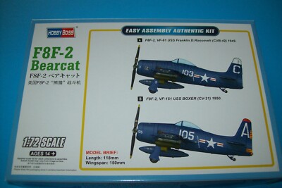 Hobbyboss Grumman F8F-2 Bearcat Bausatz im Maßstab 1:72