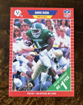 Pro Set Andre Rison 1989 Pro Set #497 Andre Rison RC Michigan State Spartans Atlanta ...