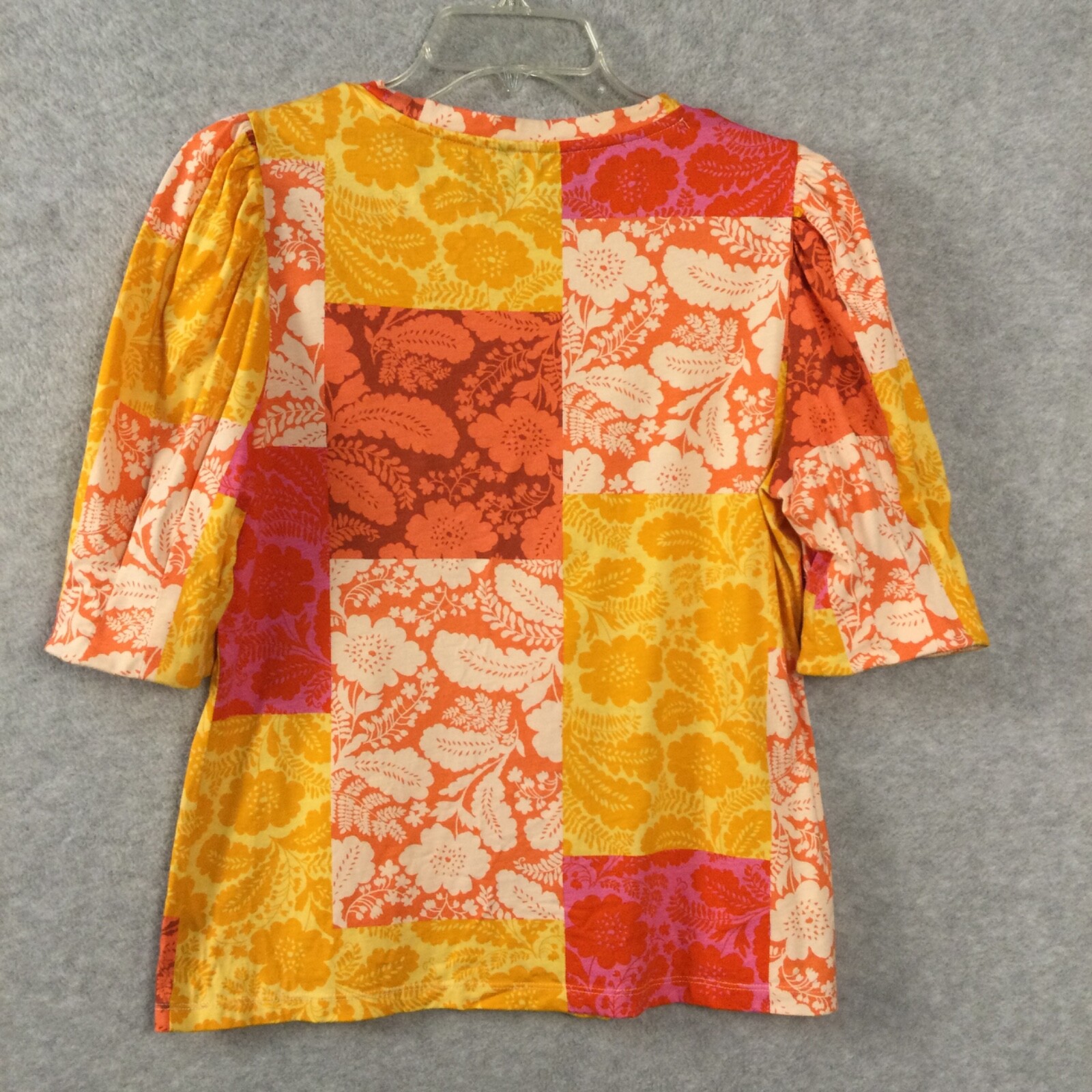 Ann Taylor Top Women's Medium Patchwork Floral Sh… - image 2
