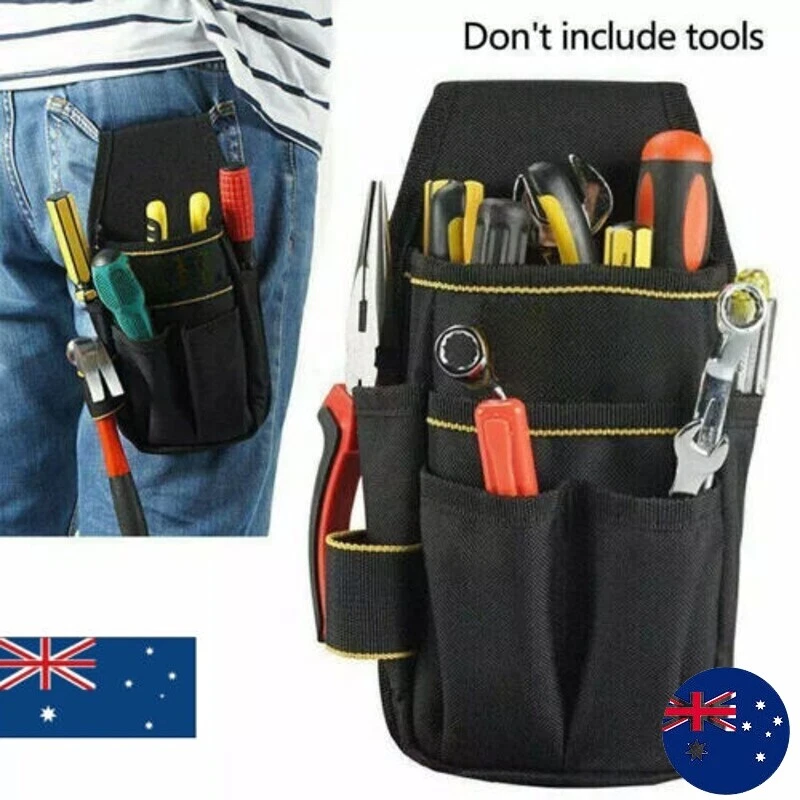 Electrician Tool Belt Pouch with Screwdriver Holder and Storage Pockets  