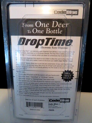 Code Blue Drop Time Electronic Scent Dispenser-"One Deer to One Bottle" - Picture 6 of 7