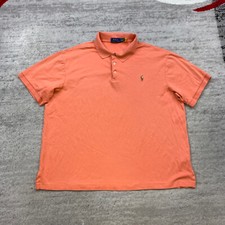 Ralph Lauren Polo Shirt 2XB 2XL XXL 2X Big Orange Pink Flesh Pony Rugby Outdoors
