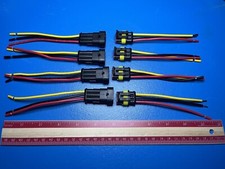 4 Set 3 Way 3 Pin Plug Electrical Wire Connectors 16AWG Waterproof  for Car Boat