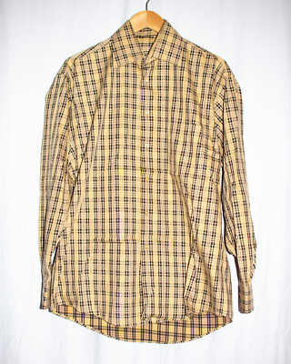burberry plaid dress shirt Burberry London Men's Button Down Plaid Dress Shirt - 100% Cotton