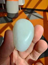 Kunlun (Qinghai) Grey Nephrite Jade Pebble - Polished/Shaped/Ground