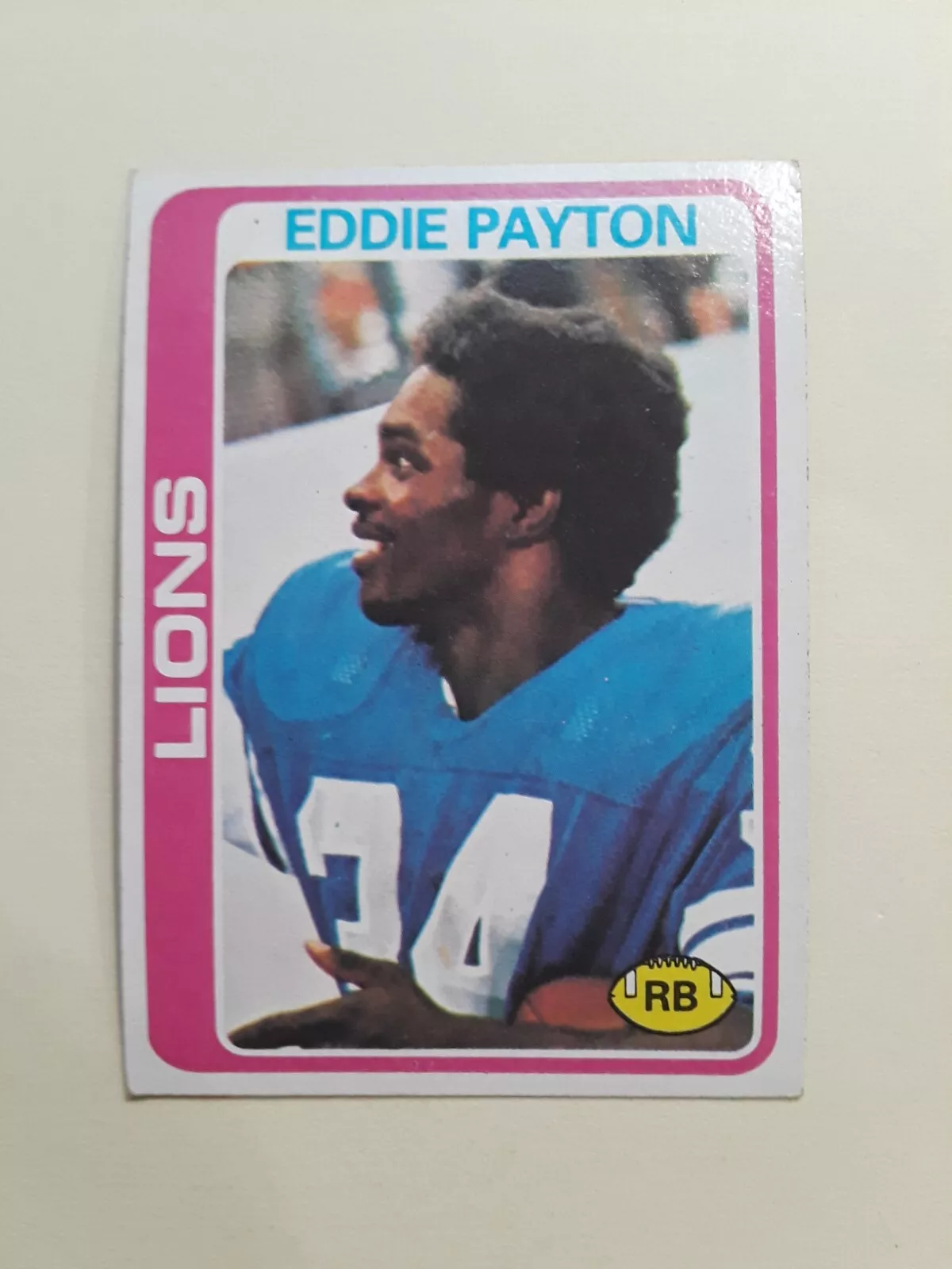 Eddie Payton trading card