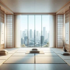 Digital Image Picture Photo Wallpaper Background AI Art Modern Japanese Room 3