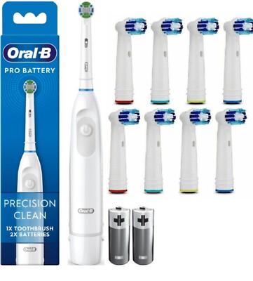 Braun Oral-B Precision Clean Electric Toothbrush Batteries 8x pcs