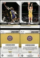 (2) 2024 Panini Instant WNBA Cameron Brink ROOKIE CARD SP Sparks #17 & #33 RC 🔥