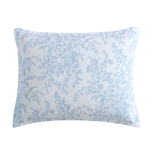 Laura Ashley Cotton Comforter & Sham Sets (Bedford-Blue Cashmere/White) - Bild 6 von 9
