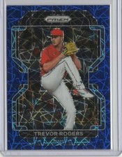 2022 Panini Prizm Trevor Rogers Tier II Blue Velocity Prizm - Miami Marlins