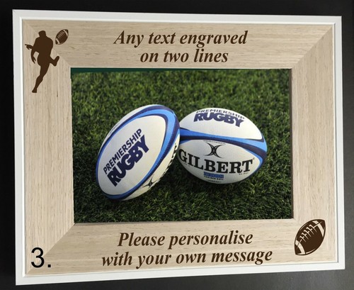 PERSONALISED ENGRAVED FOOTBALL/SPORT DESIGN AWARD GIFT 6" X 4" PHOTO FRAME - Picture 12 of 16