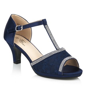 navy and diamante shoes