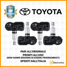 4 x SENSORI TPMS TOYOTA YARIS COROLLA PMV-C210 PRESSIONE PNEUMATICI 🟢PRONTI🟢