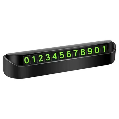 Car temporary parking card with phone number, phone number, car park, stop, car 