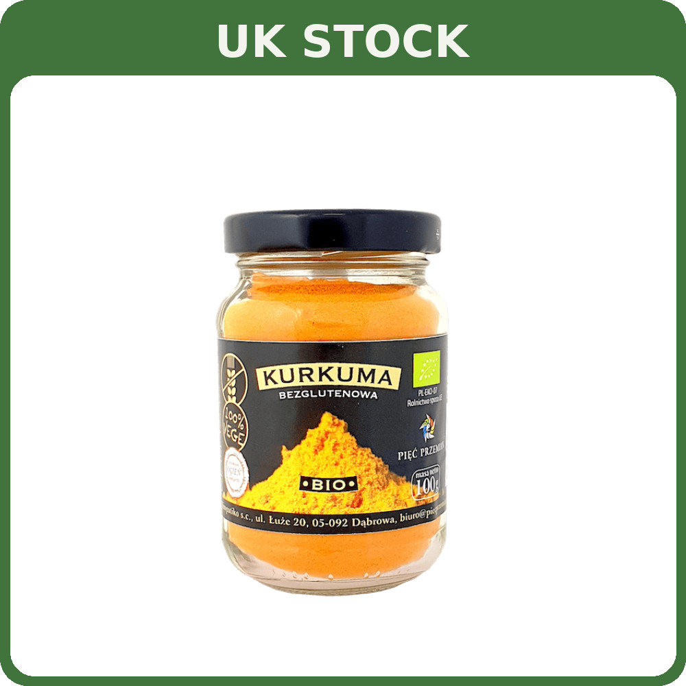 Organic Gluten-Free Turmeric 100g Pięć Przemian