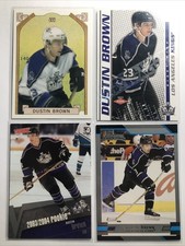 Dustin Brown (4) 2003-04 Bowman Victory Heads Up C55 ROOKIE RC SP CARD LOT KINGS