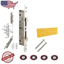 Heavy-Duty Sliding Glass Door Lock, Mortise 2-Point,  Aluminum Faceplate